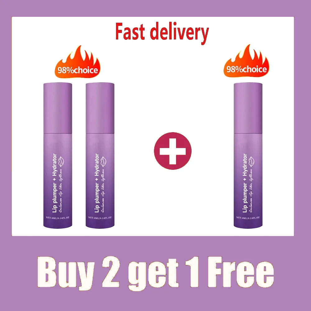 Instant Lip Plumping Essential Oil Nourishing Antiwrinkle Moisturising Sexy Lip Care Ultimate Plumping Lip Gloss Serum Cosmetics 3PCS