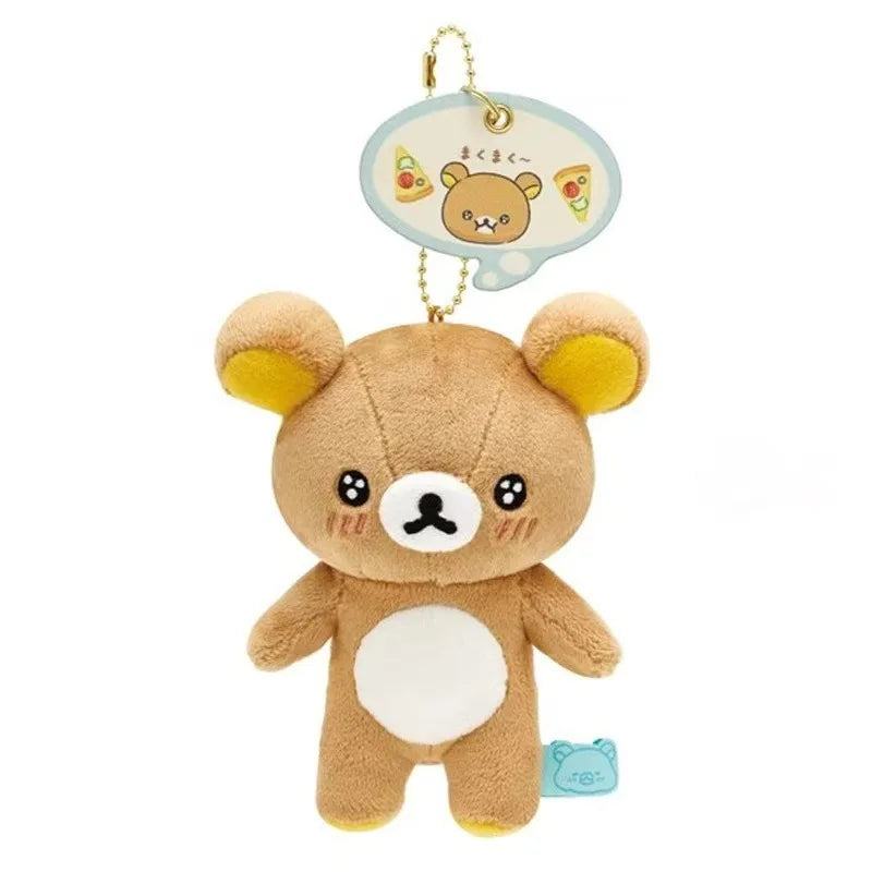 New Anime Rilakkuma Plush Keychains Backpack Hanings Small Pendant Stuffed Animals Christmas Birthday Graduation Gifts 3