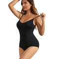 1 Piece Solid Seamless Brief Shaping Shapewear Bodysuit, Tummy Control Butt Lifting Slimmer Body Shaper, Women's Underwear