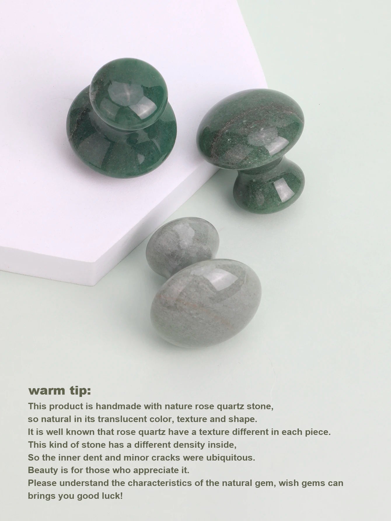 1 Natural Jade Mushroom Shape Gua Sha Board Face Back Body Massager Facial Beauty Care Skin Tool Women Relaxing Face Roller