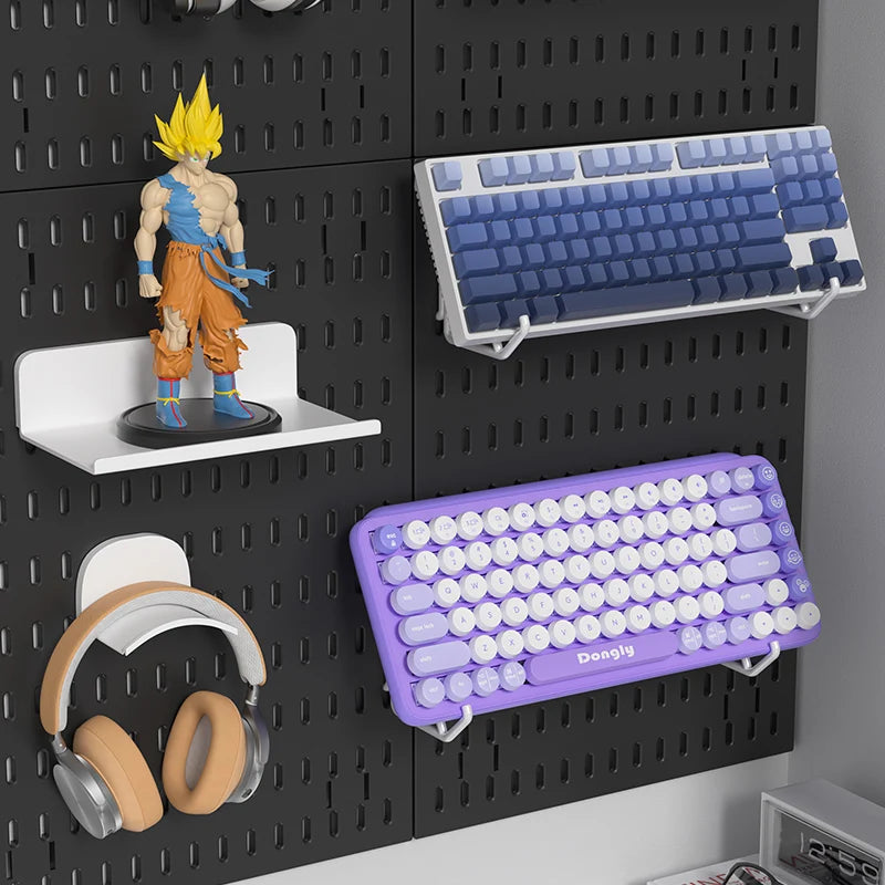 Wall Mounted Desk Pegboard Storage for Gaming Accessories