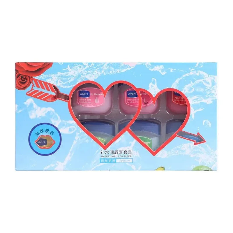 Natural Moisturizing Lip Balm Set (4/6/8pcs) – Hydrating Plant-Based Jelly Lip Care for Dry, Cracked Lips Repair & Smooth Formula