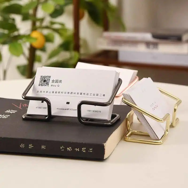 Metal Business Card Holder for Desks and Reception Areas