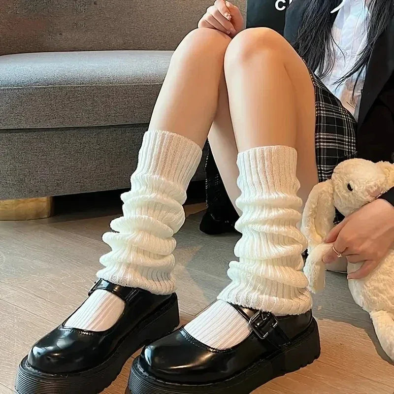 Women’s Y2K Gothic Knit Leg Warmers – Cozy Boot Cuffs