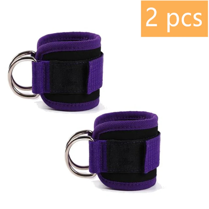 1/2Pcs Fitness Ankle Straps Adjustable D-Ring Support Cuffs Gym Leg Strength Workouts Pulley With Sports Guard Safety Abductors 2pcs-2