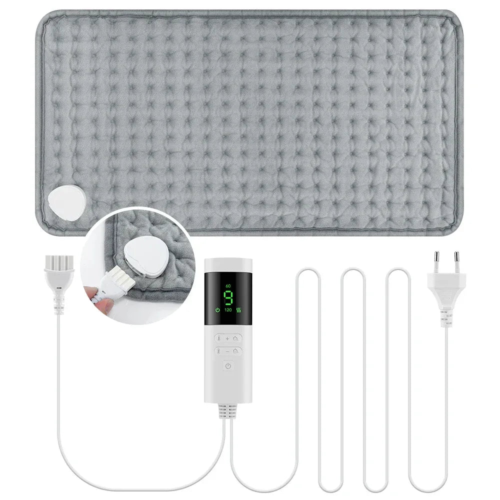 30*60cm Electric Heating Pads for Back Neck Shoulder Home Office Washable Winter Warm Blanket 4 Timer 9 Temperature Control EU Plug 220V
