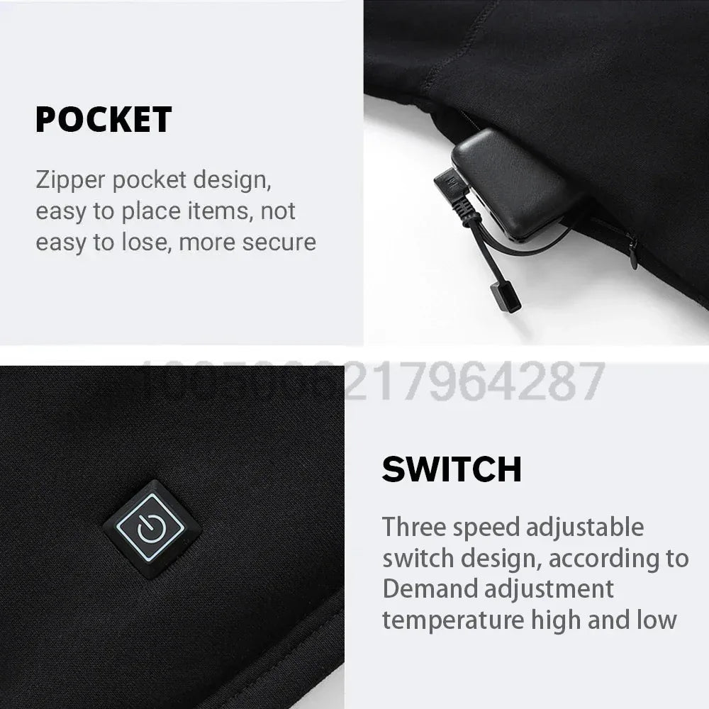 Buy USB Electric Heated Jacket Thermal Underwear Set for Men & Women