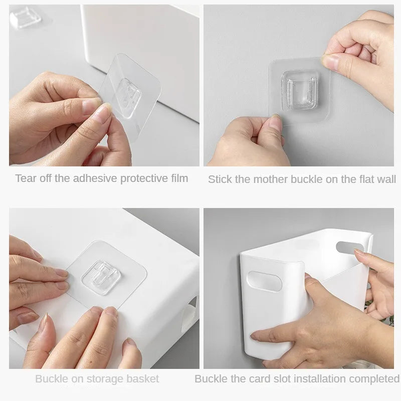 Adhesive Cabinet Door Storage Box for Kitchen Wraps