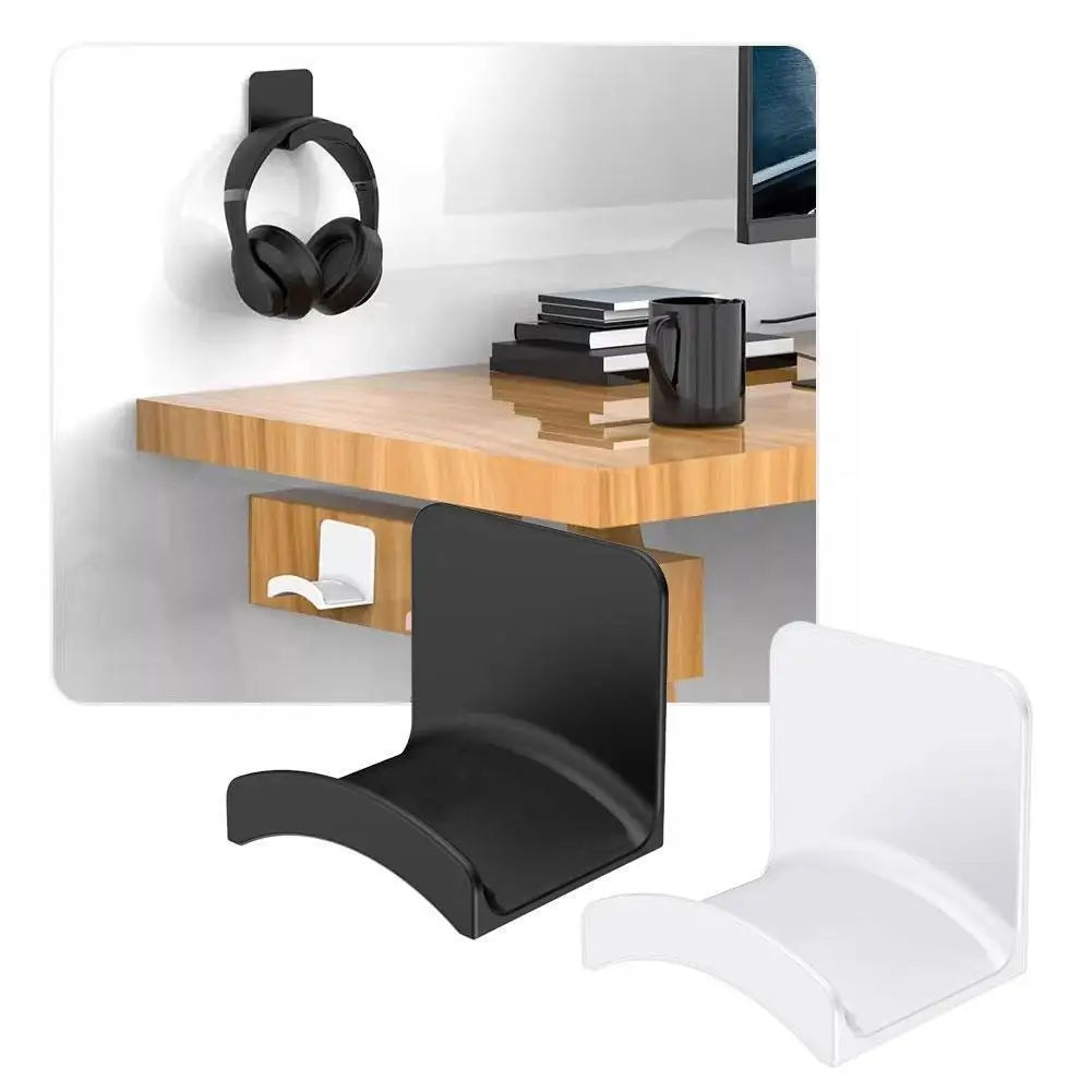 Wall Mounted Plastic Headphone Hook for Desk Setups