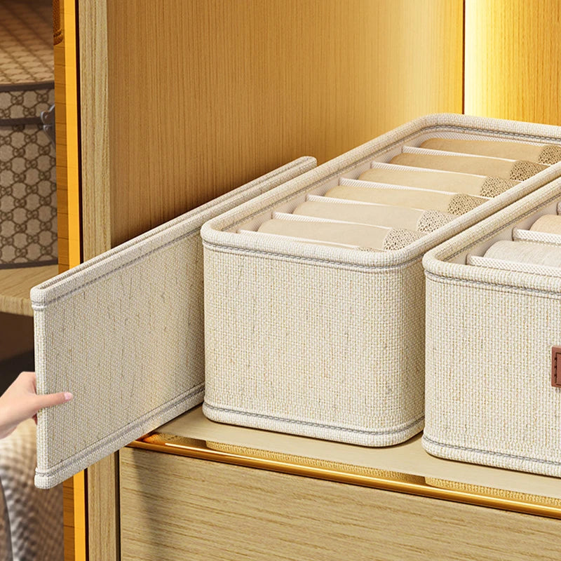 Fabric Underwear Drawer Organiser for Bras Socks and Ties