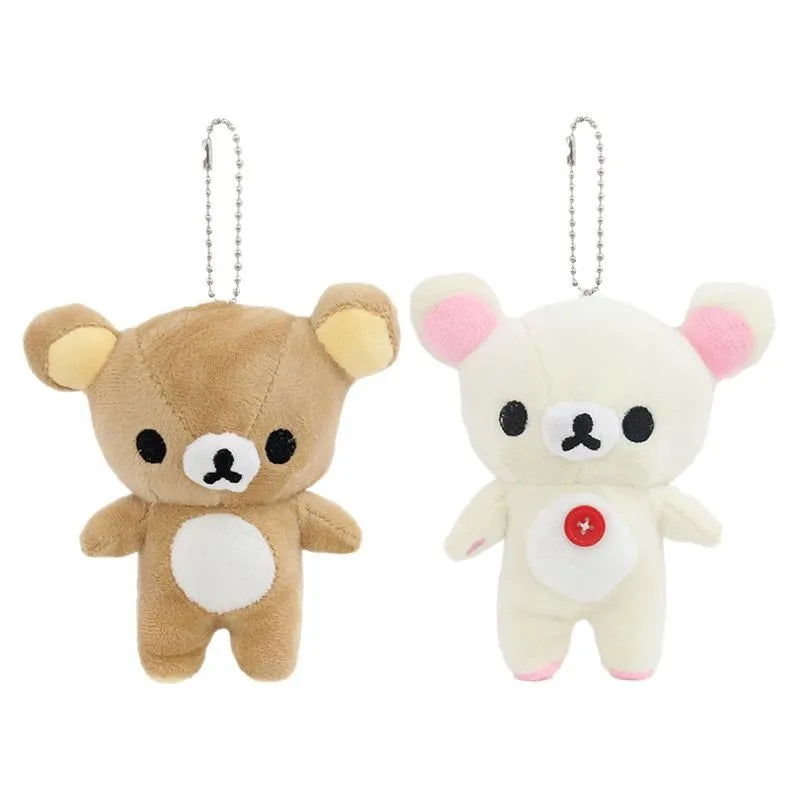 New Anime Rilakkuma Plush Keychains Backpack Hanings Small Pendant Stuffed Animals Cute Cartoon Bag Car Accessories Gifts