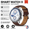 OPPO Watch X Bluetooth Call Smartwatch AMOLED HD Waterproof Men's Sports Watch 3D Visual Surround 4GB RAM Video Playback Watch brown belt