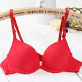 1/2 PCs Small Young Lady Bust Sexy Deep V Cup Bra For Women Push Up Lingerie Seamless Bralette Deep U Plunge Intimates Brassiere Red One Size