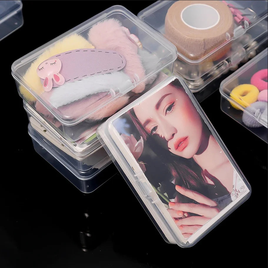 Clear Plastic Card Storage Boxes for Games and Photocards
