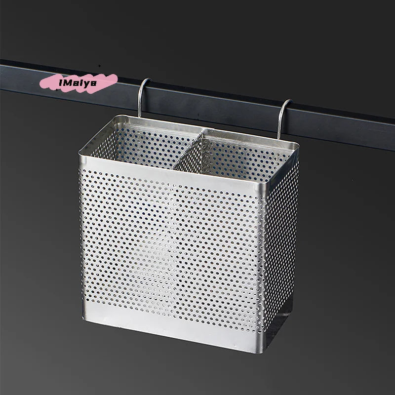 Stainless Steel Cutlery Drainer with Hanging Hooks for Kitchens