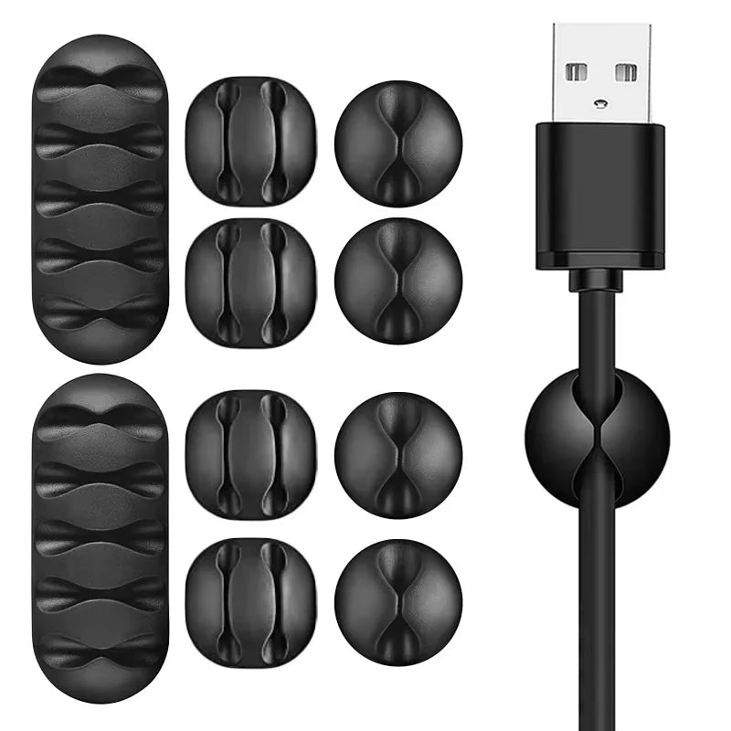 Adhesive Silicone Desk Cable Clips for Charging Leads