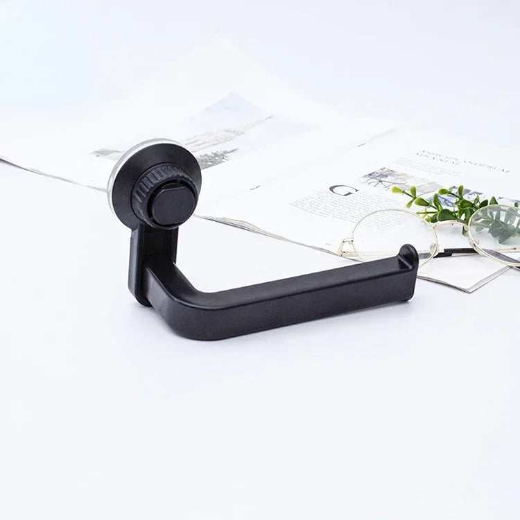 Suction Cup Toilet Paper Holder Wall Mount No Punching High Quality ABS Tissue Towel Roll Dispenser Bathroom Kitchen Accessories Black