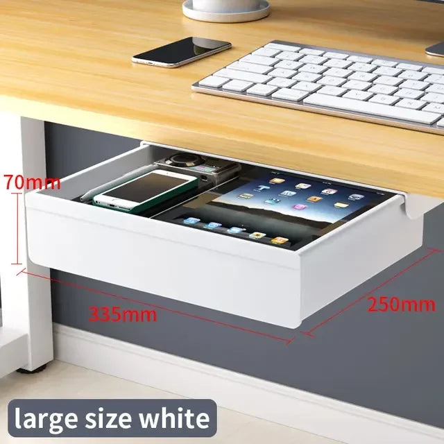 Self Adhesive Plastic Under Desk Drawer for Stationery Storage