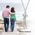 Hip Hop Embrace Couple Pendant Necklace Adjustable Hugging Pendant Necklace Jewelry Valentine Day Gift