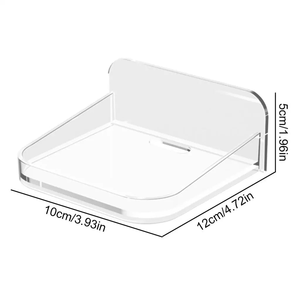 Adhesive Acrylic Camera Wall Shelf for Bedroom Device Storage A