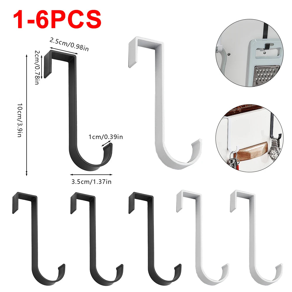 Aluminium Over Cabinet Door Hook for No Drill Bedroom Storage