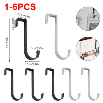 Aluminium Over Cabinet Door Hook for No Drill Bedroom Storage