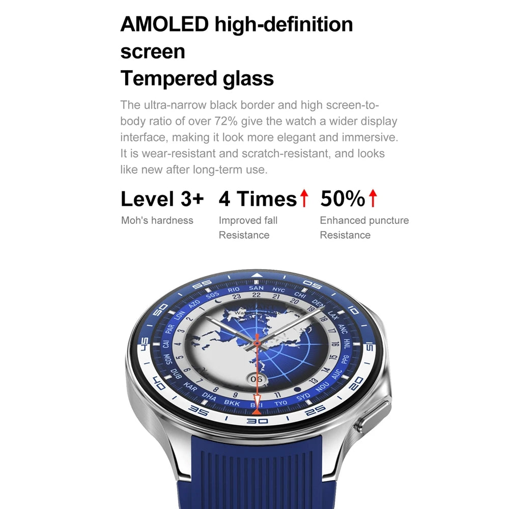 OPPO Watch X Bluetooth Call Smartwatch AMOLED HD Waterproof Men's Sports Watch 3D Visual Surround 4GB RAM Video Playback Watch