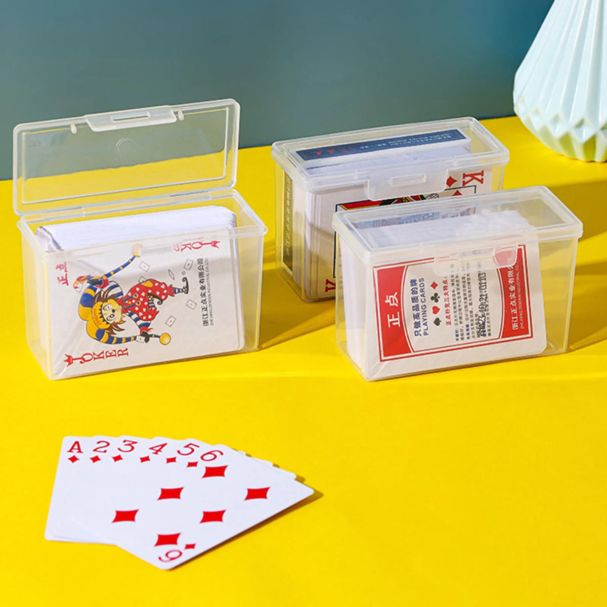 Plastic Playing Card Storage Box for Trading Card Decks