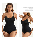 1 Piece Solid Seamless Brief Shaping Shapewear Bodysuit, Tummy Control Butt Lifting Slimmer Body Shaper, Women's Underwear