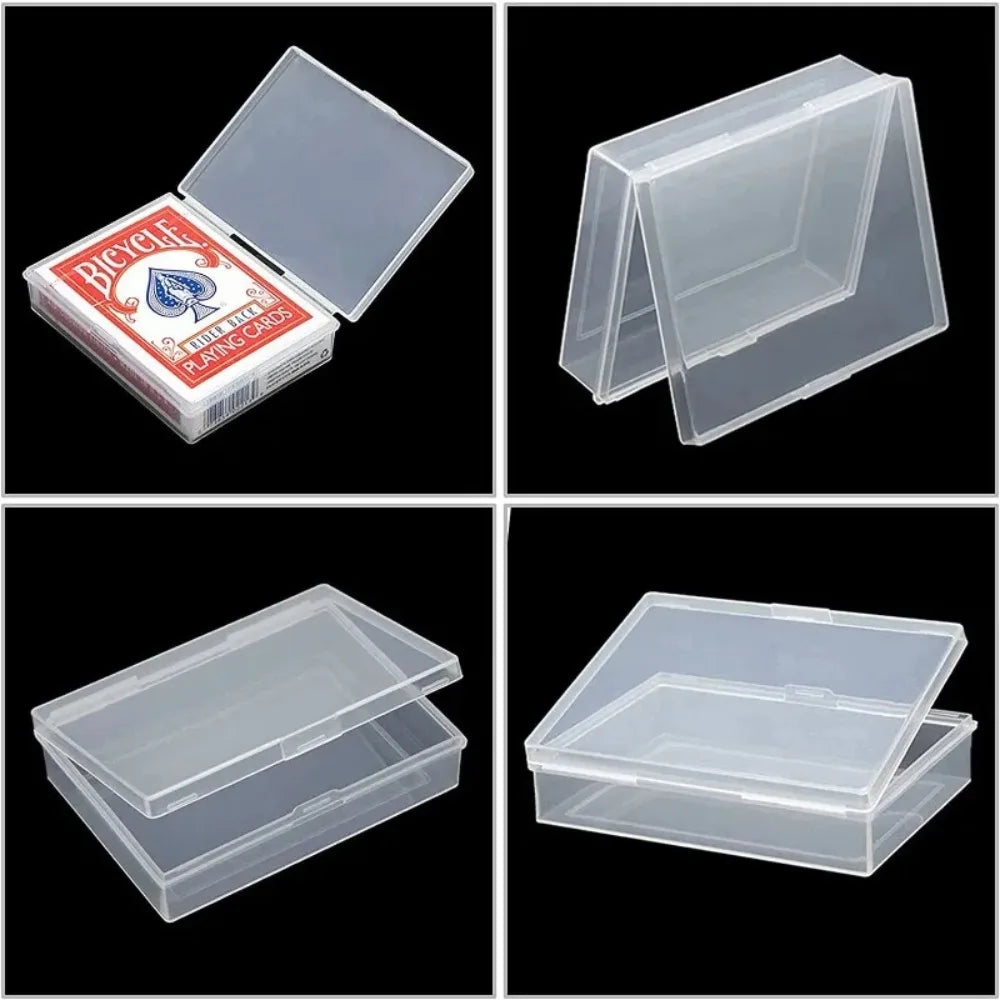 Clear Plastic Playing Card Storage Box for Game Cards