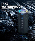 Ortizan Bluetooth Speakers 40W Enhanced Bass Portable Outdoor Wireless Speaker 30Hrs IP7 Waterproof Shower Speaker Bluetooth 5.3