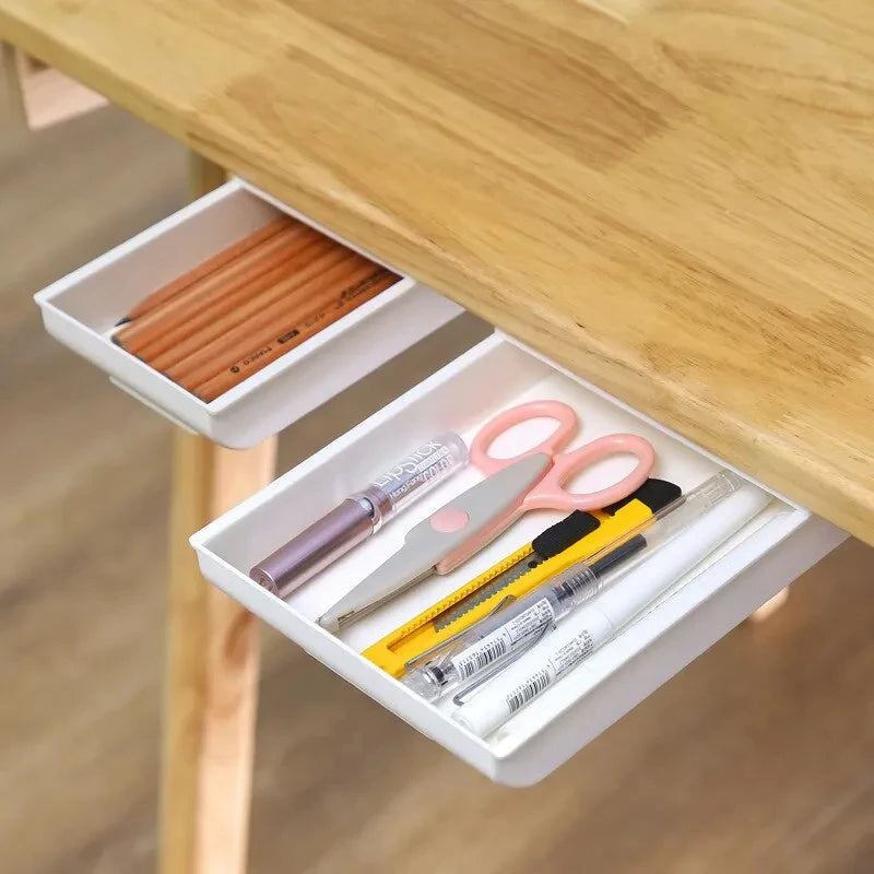 Self Adhesive ABS Under Desk Drawer for Office Stationery