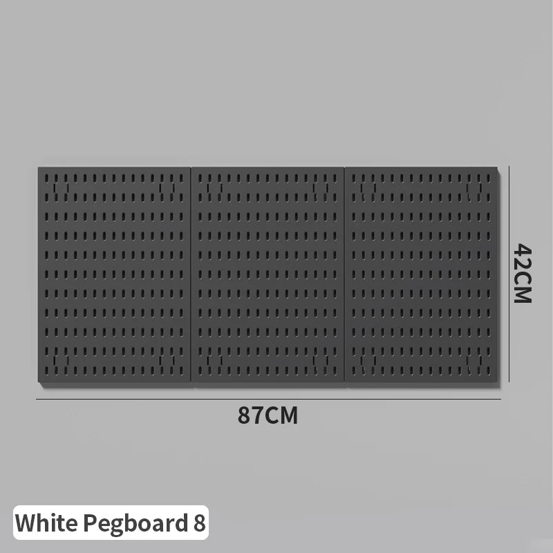 Modular Desk Pegboard Wall Storage for Office Accessories Black Pegboard 8