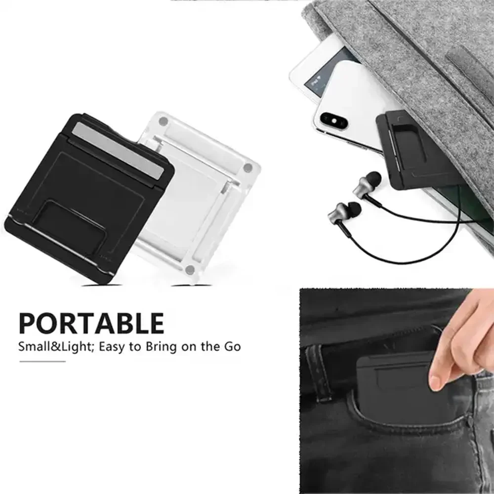 Adjustable Folding Plastic Phone Stand for Desk Viewing