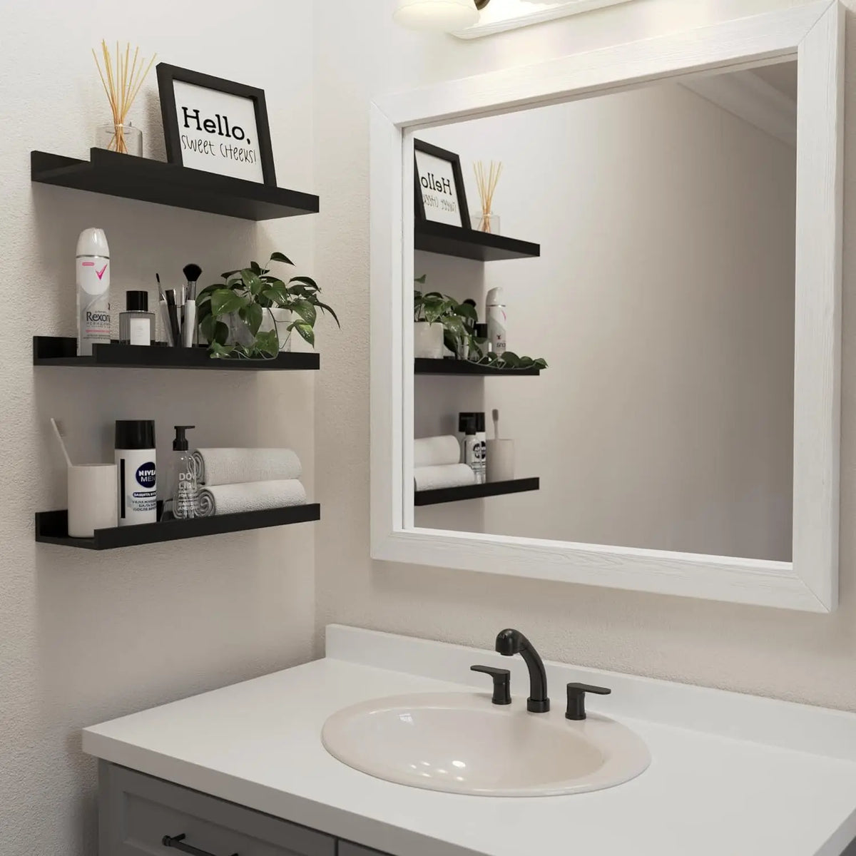 Aluminium Floating Wall Shelf No Drill for Books, Plants and Decor