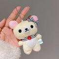 New Anime Rilakkuma Plush Keychains Backpack Hanings Small Pendant Stuffed Animals Christmas Birthday Graduation Gifts PURPLE