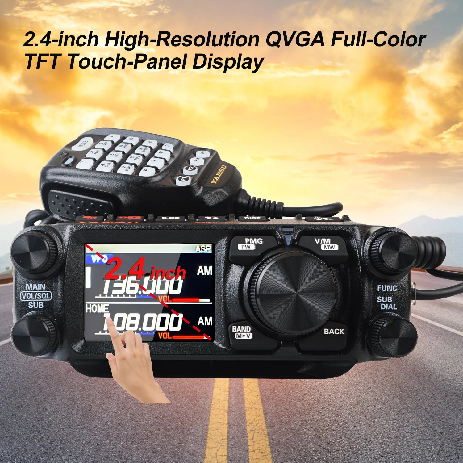 Walkie Talkie Yaesu FTM-510D ASP C4FM/FM 55/50W 144/430mhZ Dual Band Mobile Transxciver with Super-DX and ASP