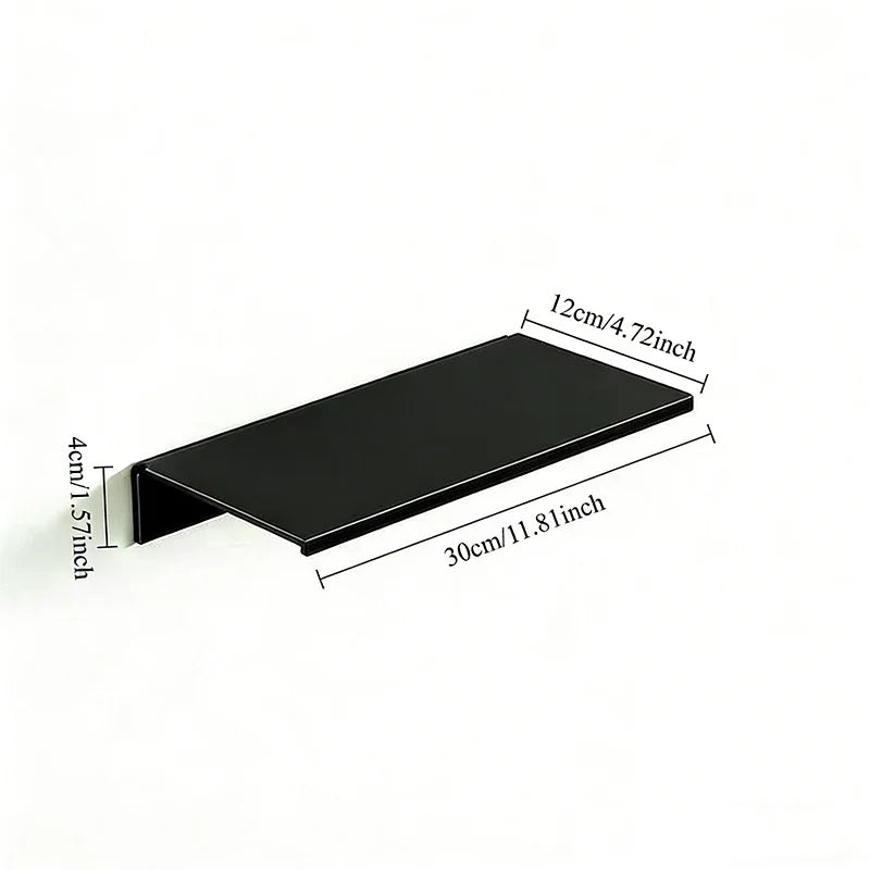Aluminium Floating Wall Shelf No Drill for Books, Plants and Decor