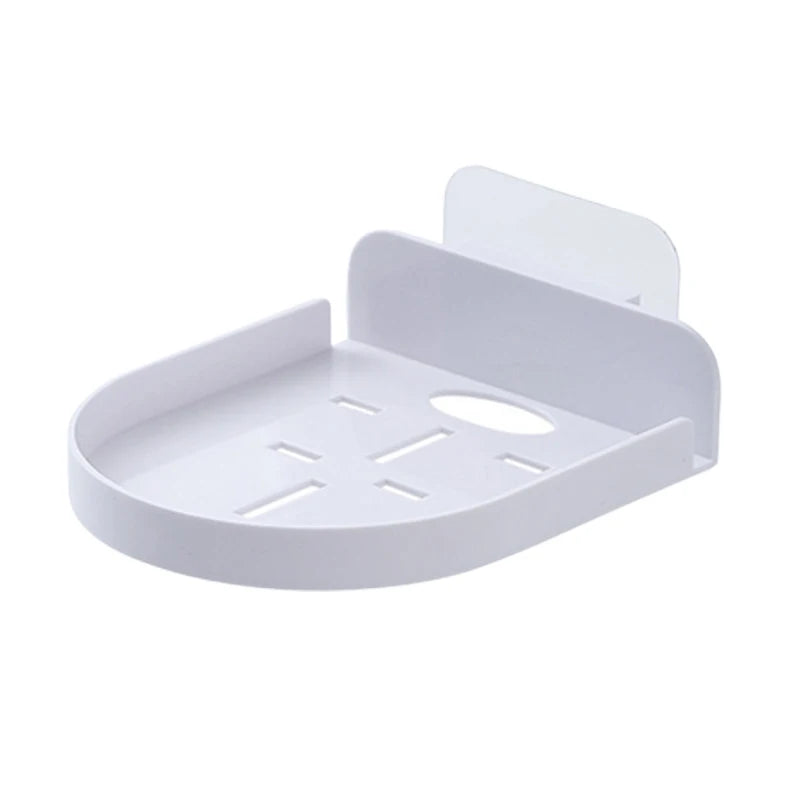 Adhesive Camera Wall Shelf for Compact Bedroom Device Storage 1pcs White