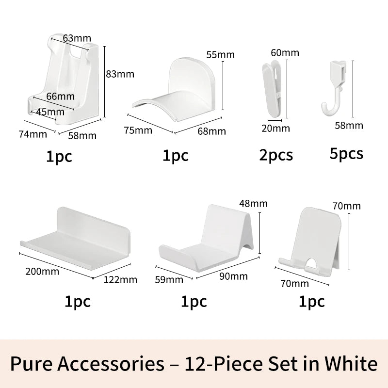 Home Storage Pegboard – 2 Mounting Options (Stand or Clamp-On), Perfect for Desk Organization of Stationery/Daily Items W Off Accessories 3