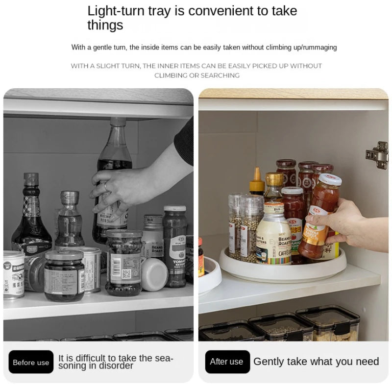 Kitchen Condiment Organiser Tray with Turntable Options