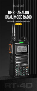 Radtel RT-4D DMR Radio Digital Walkie Talkie Dual Mode Analog Two Way Radio Dual Time Slot Ham Radio 1024 Channels - Dicrodelights