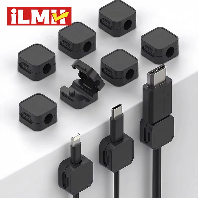 Adhesive ABS Desk Cable Clips for Charging Lead Storage