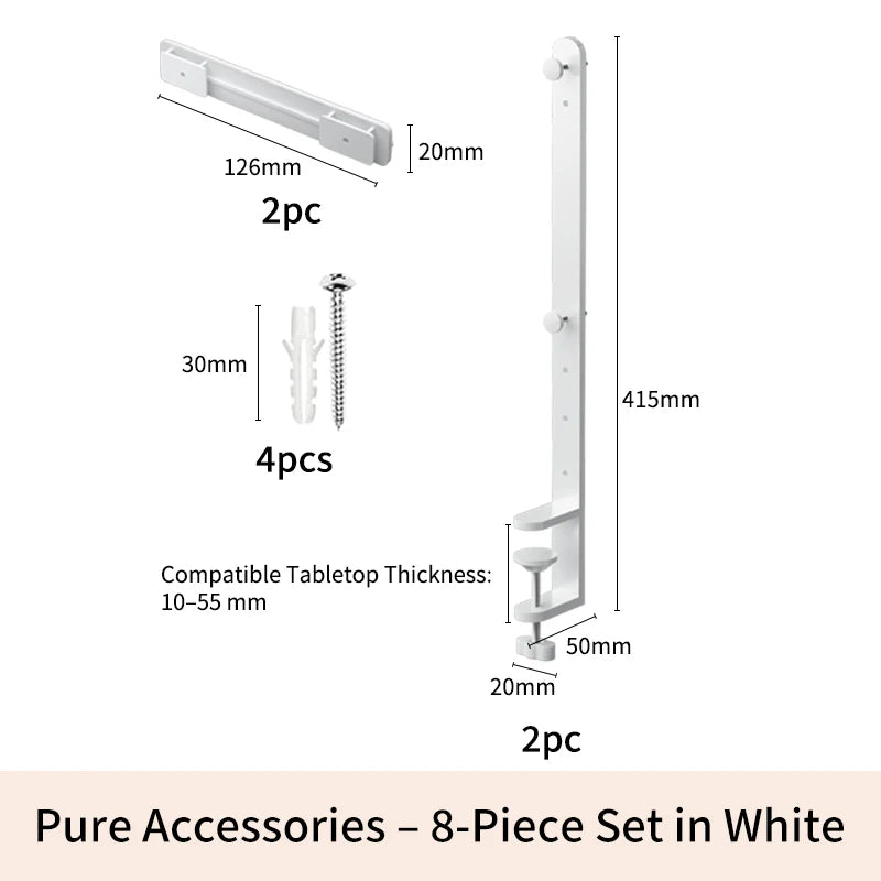Home Storage Pegboard – 2 Mounting Options (Stand or Clamp-On), Perfect for Desk Organization of Stationery/Daily Items W Off Accessories 8