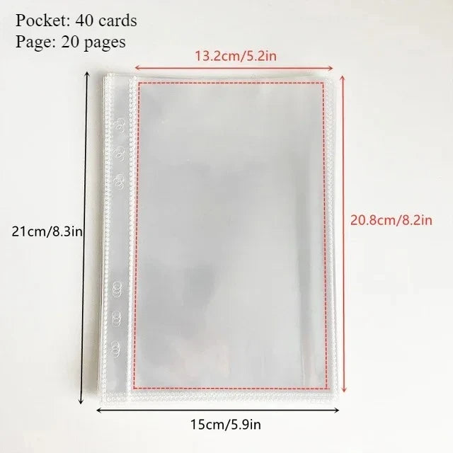 Photocard Binder Covers and Loose Leaf Pages C 20pages 40cards