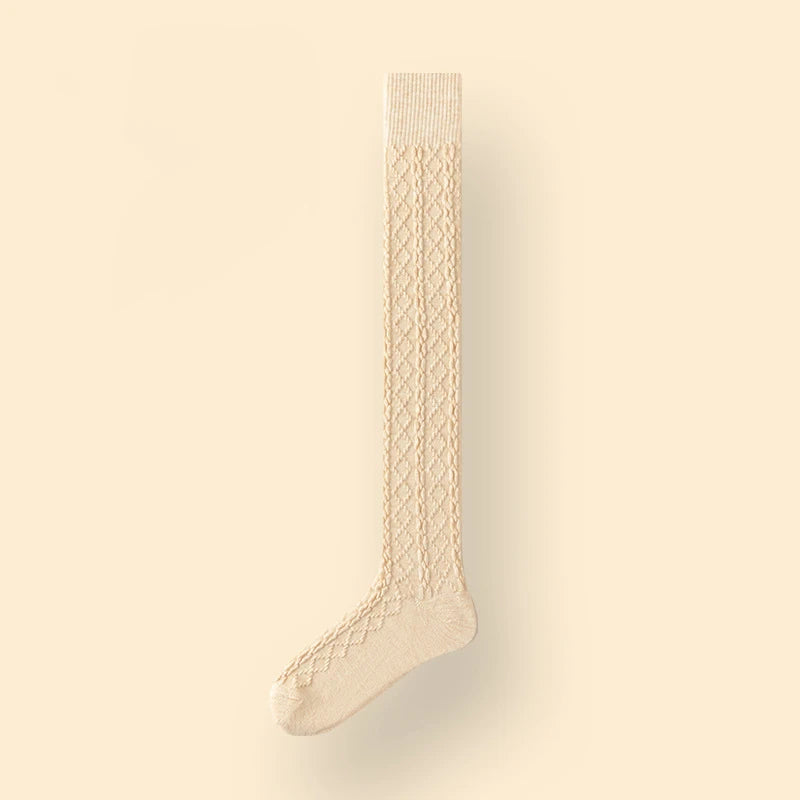 1 Pairs Autumn Winter Women's Wool Blended Knee High Socks Thick Warm Soft Comfortable Fashionable Women Casual Long Tube Socks One Size 1 Pair Oatmeal