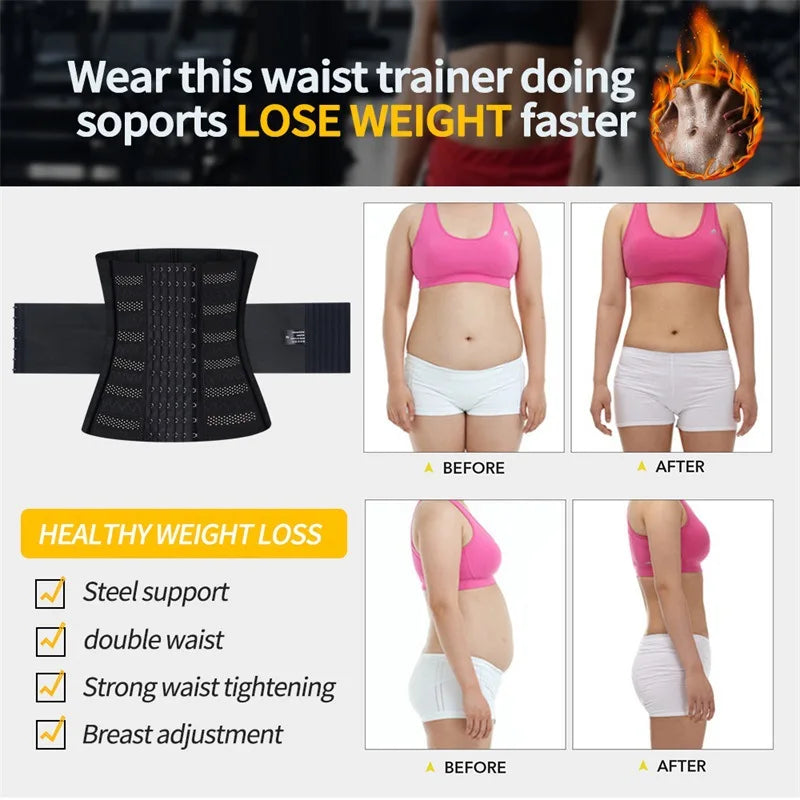 Waist Trainer Body Shaper Tummy Control Slimming Sheath Flat Belly Reductive Shapewear Women Corset Belts