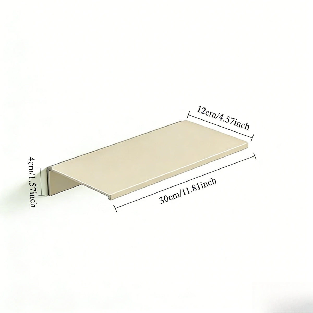 Aluminium Floating Wall Shelf No Drill for Books, Plants and Decor