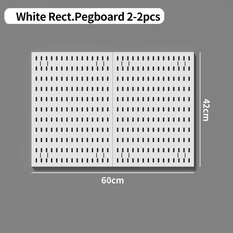 Desk Storage Pegboard – 2 Mounting Options (Stand or Clamp-On), Ideal for Organizing Stationery & Daily Items W Pegboard 2 2pcs