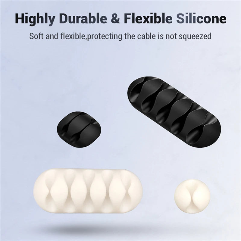 Adhesive Silicone Desk Cable Clips for Charging Leads